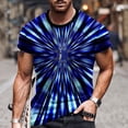 thumbnail image 1 of Leesechin Shirts for Men Casual Round Neck 3D Digital Printing Pullover Fitness Sports Shorts Sleeves T Clothes Blouse, 1 of 5