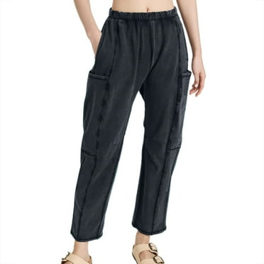 Leesechin Womens Pants Trendy Casual Solid Span High Waist Full Length Sports Trousers Leggings