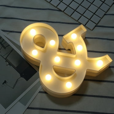 Leesechin of Today Alphabet LED Letter Lights Light Up White Plastic Letters Standing Hanging A