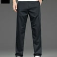 thumbnail image 1 of Leesechin Dress Pants for Men Business Loose Large Size Elastic Waist Cotton All-match Solid Color Clearance, 1 of 5