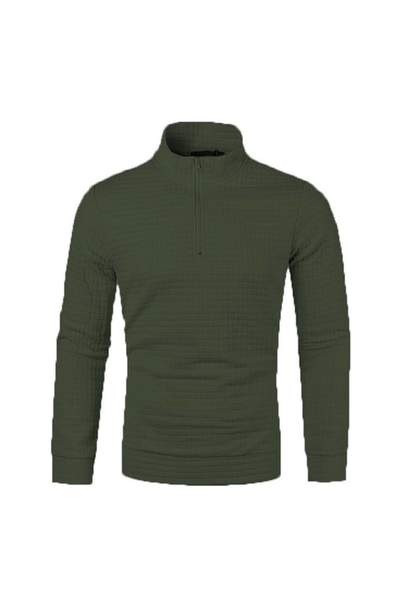 Fashion Casual and Winter Men's Long Zipper Sweater Sleeve Thin Velvet Sweater Coat