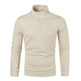 thumbnail image 1 of Leesechin Fashion Casual and Winter Men's Long Zipper Sweater Sleeve Thin Velvet Sweater Coat, 1 of 4