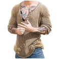 thumbnail image 1 of Leesechin Fashion Men Casual Long Sleeve Casual Blouse Pullover Knit Knitted Bottoms, 1 of 6