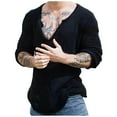 thumbnail image 1 of Leesechin Fashion Men Casual Long Sleeve Casual Blouse Pullover Knit Knitted Bottoms, 1 of 6