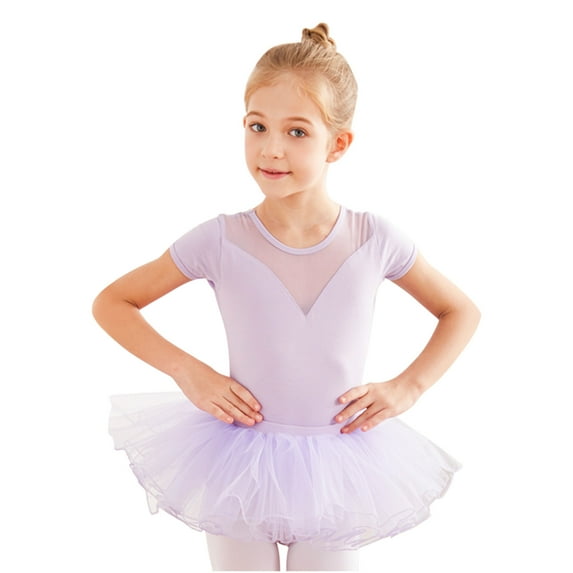 Leesechin Girls Dresses Baby Children's Dance Leotard Clothes Summer Flying Sleeve Training Clothes Ballet One-piece Gym Suit