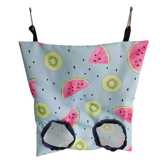 Leesechin Guinea Pig Hay Feeder, Hay Feeder Bunny, 1 Pack Bunny Hay Feeder, Hay Feeder Bag Hanging Feeder Sack with 2 Holes for Bunny Guinea Pig Chinchilla Hamsters Small Pets.