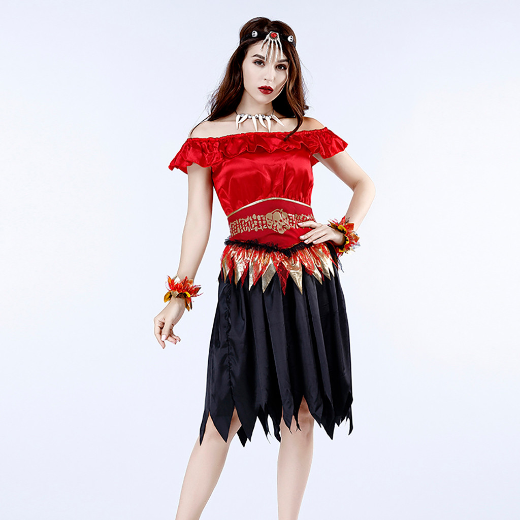 Leesechin Hallowe Dress for Women Clearance Ladies Hallow Masquerade