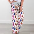 thumbnail image 1 of Leesechin Joggers for Women Ladies Spring/Summer High Waist Pants Printed Trendy Flower Print Waist Wide Leg Pants, 1 of 6