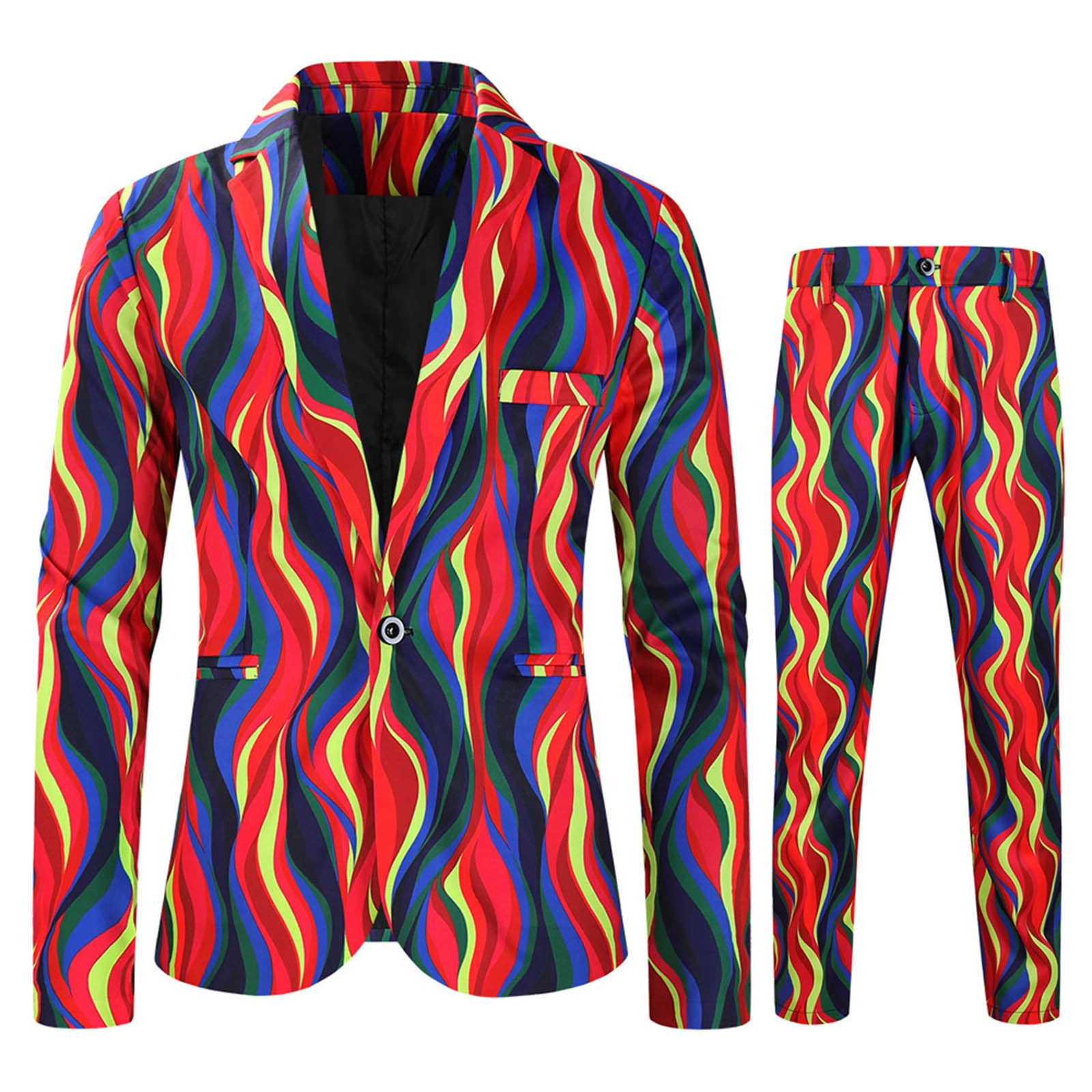 Leesechin Leesechin Men's Suit Big and Tall One Button 2-Piece