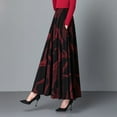 thumbnail image 1 of Leesechin Long Skirts for Women Floral Pocket Dress Sexy Plus Size High Print Dress, 1 of 8