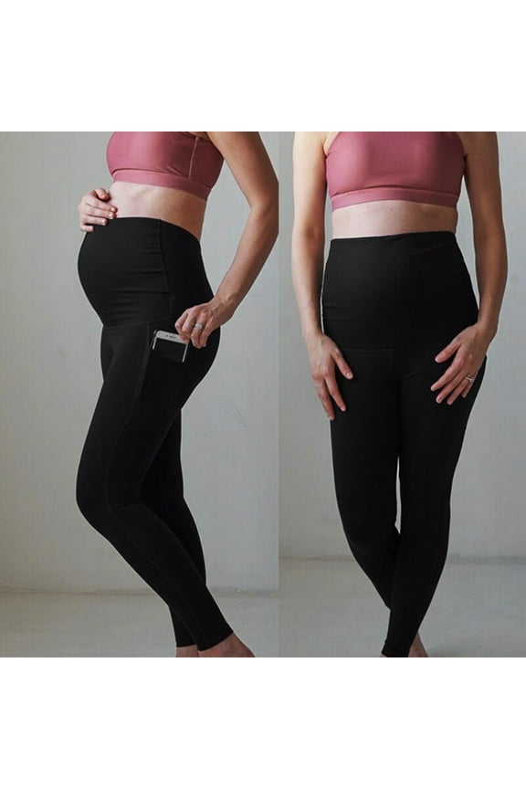 Maternity Leggings Ladies Leggings Seamless Yoga Pants Stretch Pregnancy Trousers