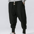 thumbnail image 1 of Leesechin Men Big and Tall Fall Twill Joggers Elastic Waist With Pocket Pants, 1 of 4