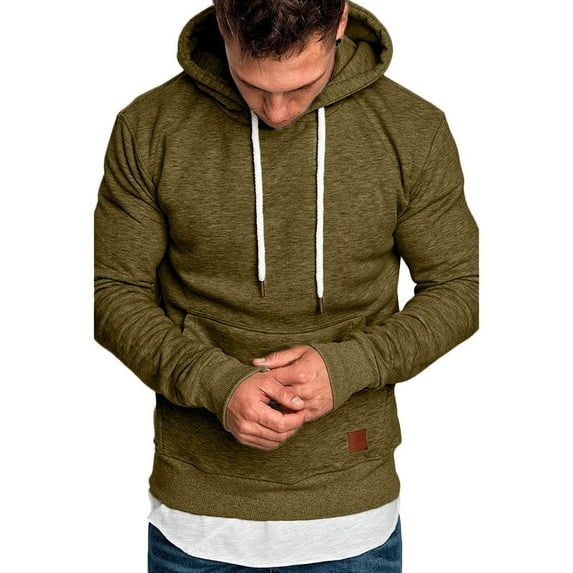 Leesechin Men Long Sleeve Winter Casual Sweatshirt Hoodies Blouse Tracksuits