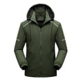 thumbnail image 1 of Leesechin Men Puffer Jacket Detachable Cap, Dirt-proof, Wind-proof, Tear-resistant Zipper Casual Warm Jacket, 1 of 3