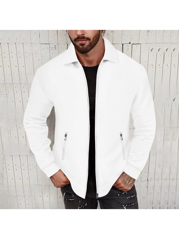 Leesechin Men's Bomber Jackets With 2 Pockets Lightweight Windbreaker Jackets For Men Outwear Casual Jacket Coat for Golf