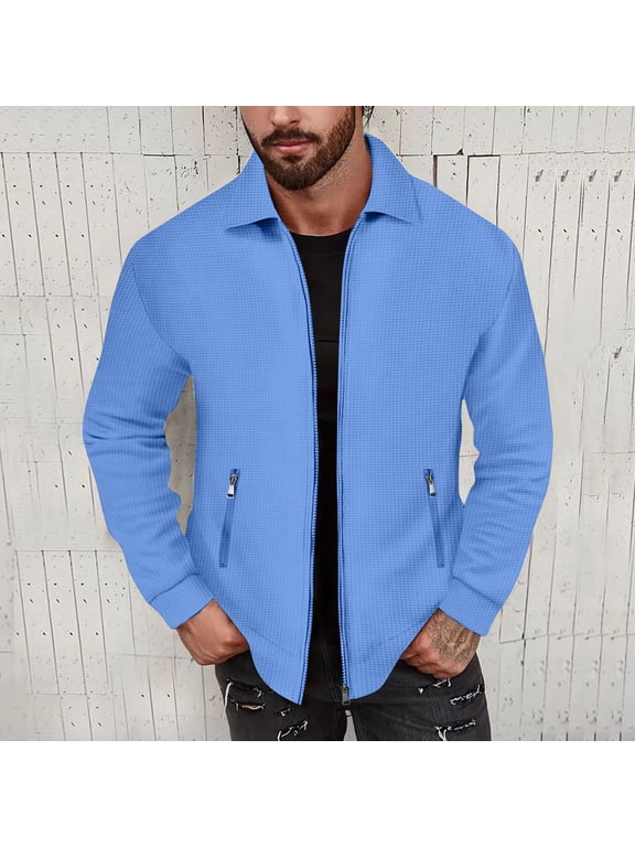 Leesechin Men's Bomber Jackets With 2 Pockets Lightweight Windbreaker Jackets For Men Outwear Casual Jacket Coat for Golf