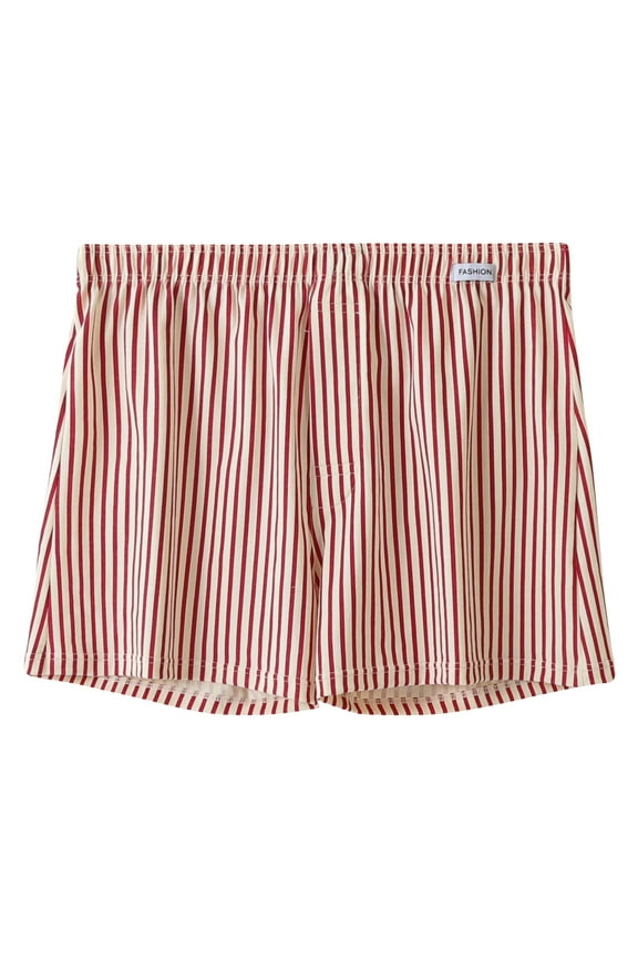 Men's Boxer Shorts 100% Cotton Classic Plaid Woven Boxers for Men Soft Breathable Mens Underwear with Button Fly