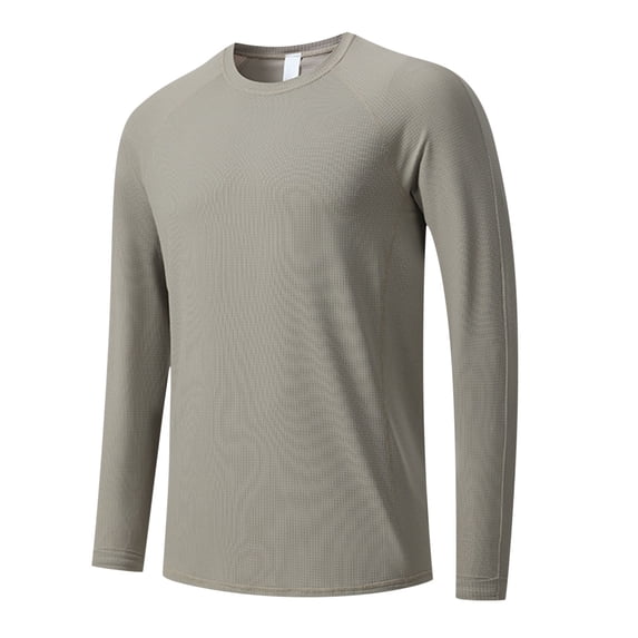 Leesechin Men's Breathable T-shirt Long Sleeve Workout Shirts UPF 50+ Sun Protection Rash Guard Dry Fit Athletic Fishing Running Tee Tops