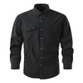 thumbnail image 1 of Leesechin Men's Button Down Shirts Long Sleeve Shackets Regular Fit Cargo Shirt Jackets Casual Stylish, 1 of 4