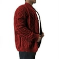 thumbnail image 1 of Leesechin Men's Cardigan Sweater Wool Blend Cable Knit V Neck Buttons Cardigan with Pockets, 1 of 4