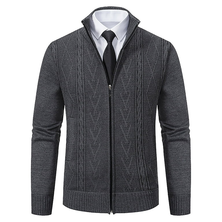 Leesechin Men's Cardigan Sweaters Full Zip Knitted Sweater Leesechin Men's Cardigan Sweaters Full Zip Knitted Sweater