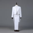 thumbnail image 1 of Leesechin Men's Dress Tuxedo Suit Performance Clothes Magician Stage Performance Clothes Four-piece Suit White L, 1 of 4
