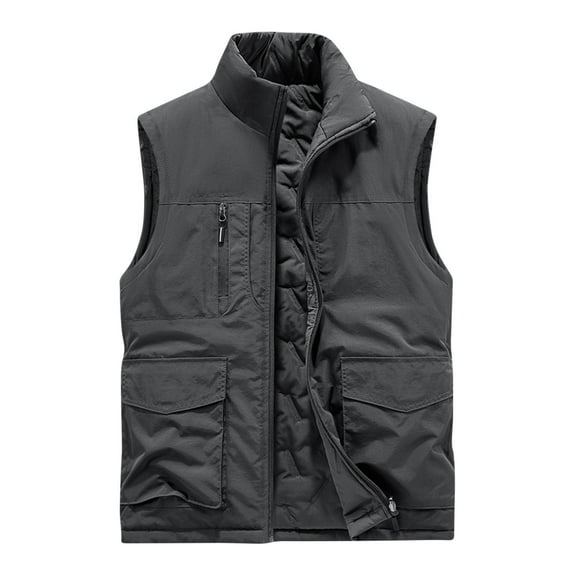 Leesechin Men's Fishing Vest Casual Utility Travel Safari Cargo Outdoor Work Photo Fly Vest Jacket with Multi Pockets