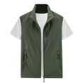 thumbnail image 1 of Leesechin Men's Full-Zip Cargo Vest Causal Sleeveless Jacket Spring Summer Denim Coat Outerwear Vests for Hiking Golf, 1 of 9