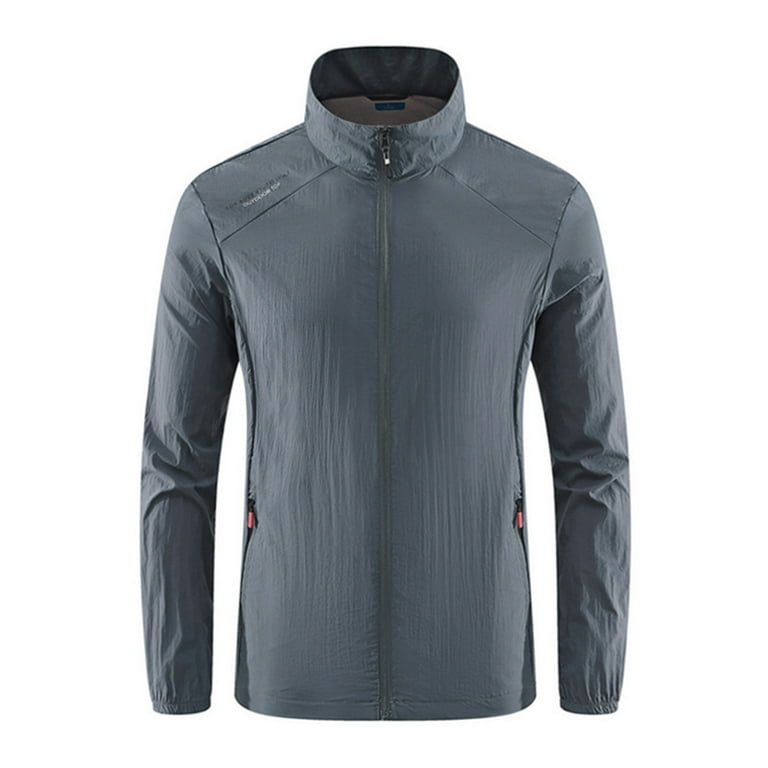 Leesechin Men s Full Zip Workout Athletic Jackets Lightweight Running Jacket Breathable Hooded Jacket with Thumb Holes Walmart