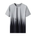 thumbnail image 1 of Leesechin Men's Gradient T Shirt Short Sleeve Round Neck Tee Summer Tops Ice Silk Loose Shirts, 1 of 2