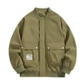 thumbnail image 1 of Leesechin Men's Hardshell Jacket Outdoor Sportswear Men's Turtleneck Trench Middle-aged Business Casual Jacket, 1 of 3