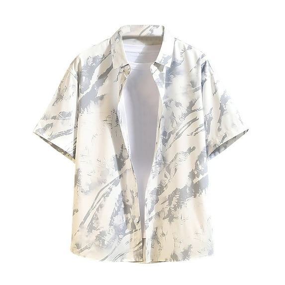 Leesechin Men's Hawaiian Shirts Short Sleeve Casual Floral Button Down Tropical Shirt Summer Holiday Beach Aloha Hawaii Shirt