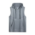 thumbnail image 1 of Leesechin Men's Hoodie Tank Top Sleeveless Tee Basketball Running Training Loose Round-Neck Summer Tshirt, 1 of 5