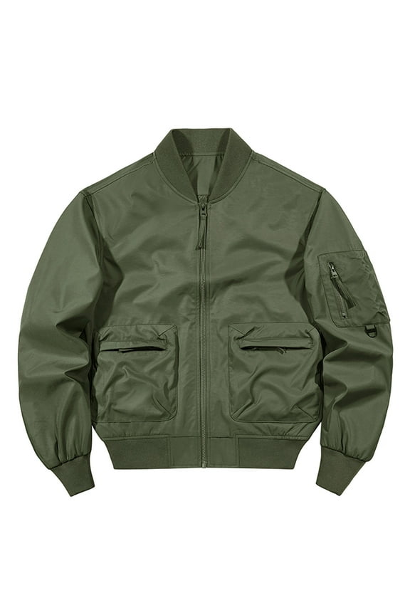 Men's Lightweight Jackets Casual Windbreaker Stylish Light Golf Full Zip Up Work Dress Business with Zip Pockets