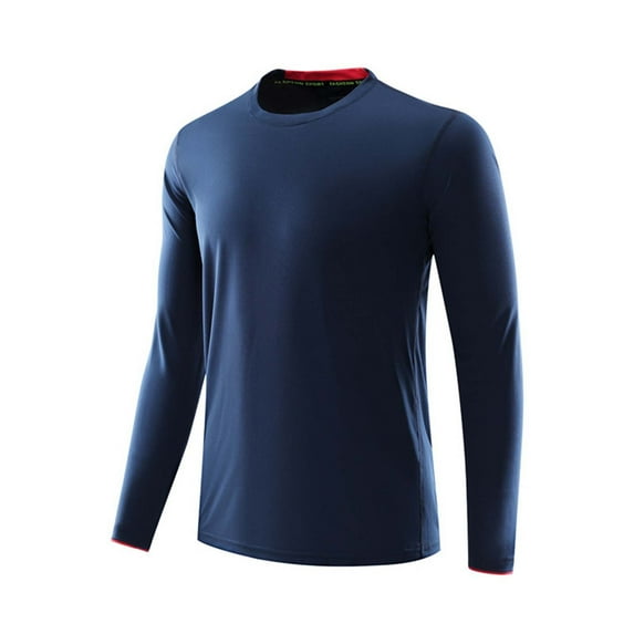 Leesechin Men's Long Sleeve Shirts Quick Dry Moisture Wicking UV Sun Protection T-Shirts for Fishing Workout Athletic Gym