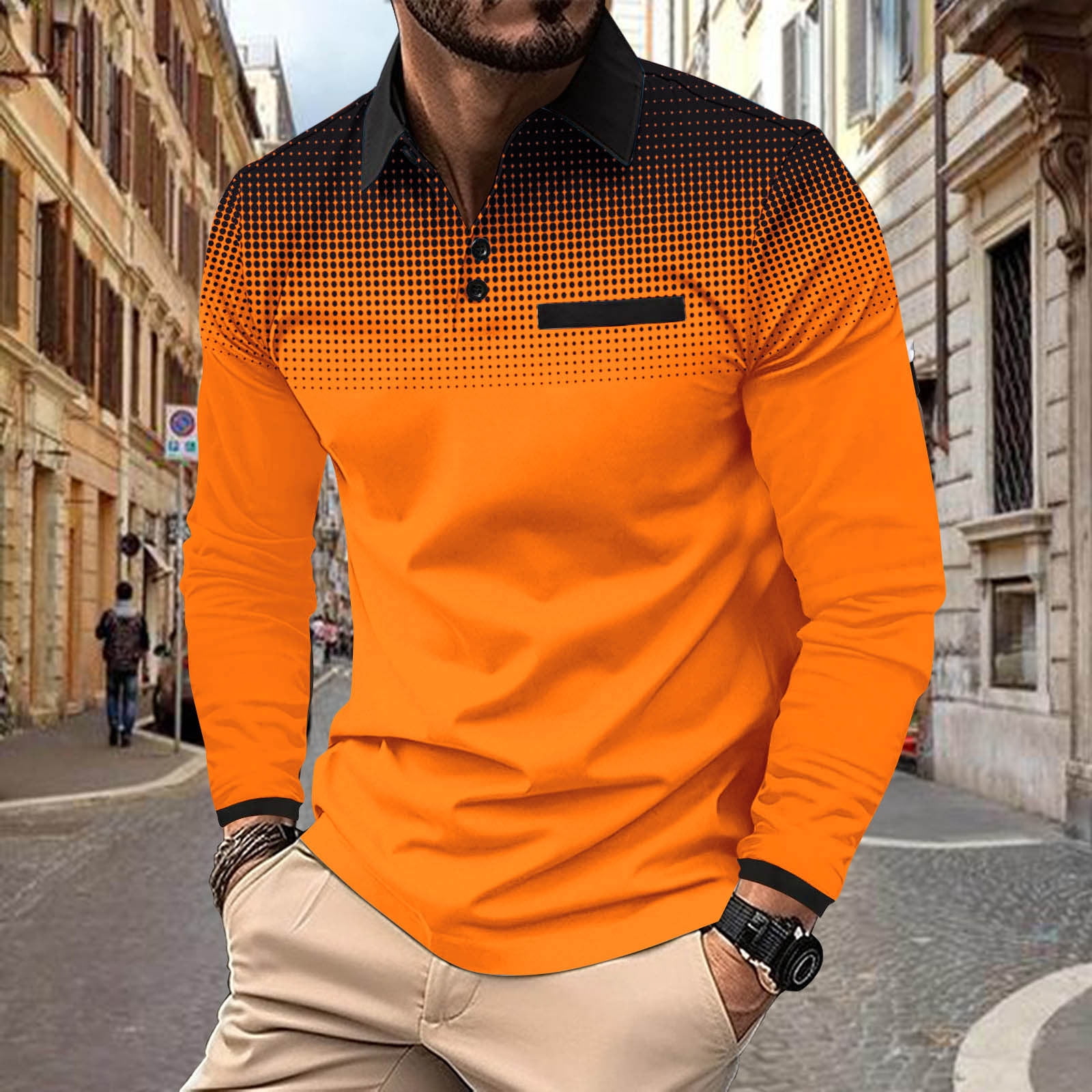 Leesechin Men's Long Sleeve Tennis Shirts Quarter-Zip Casual