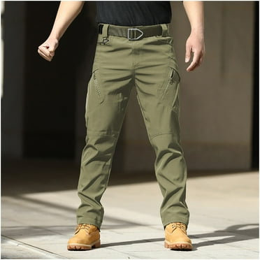 Leesechin Men's Outdoor Cargo Work Trousers Military Tactical Pants Ripstop Assault Combat Trousers Hiking Pants Men