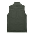 thumbnail image 1 of Leesechin Men's Outdoor Vest Leisure Jacket Lightweight Vest with Zip Many Pockets, 1 of 9