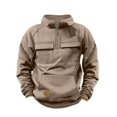 Leesechin Men's Quarter Zip Pullover Long Sleeve Golf Hiking Running Athletic Shirts Lightweight Workout Sweatshirt with Pocket