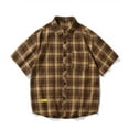thumbnail image 1 of Leesechin Men's Short Sleeve Oxford Shirt Regular Fit Button Down Collar Shirts with Pocket, 1 of 4
