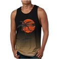 thumbnail image 1 of Leesechin Men's Sleeveless Tanks Casual Fashion Gradation Graphic Pullover Round Neck Sports Tank Tops, 1 of 2