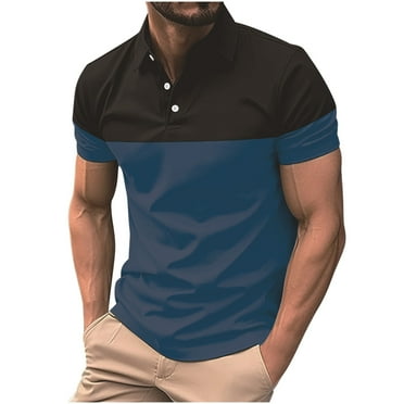 Leesechin Men's Summer Short Sleeved Lapel Digital Striped Shirt Fake Pocket Buckle Men's Business Casual Tops