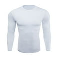 thumbnail image 1 of Leesechin Men's Sun Shirts Long Sleeve Rash Guard UPF 50+ UV SPF Fishing Running Swim Shirts Lightweight Quick Dry White, 1 of 3