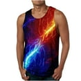 thumbnail image 1 of Leesechin Men's Tank Tops Big and Tall Summer 3D Print Tank Top Workout Sports Sleeveless Round Neck T-shirt Tank Top/shirt Blouses on Clearance, 1 of 4