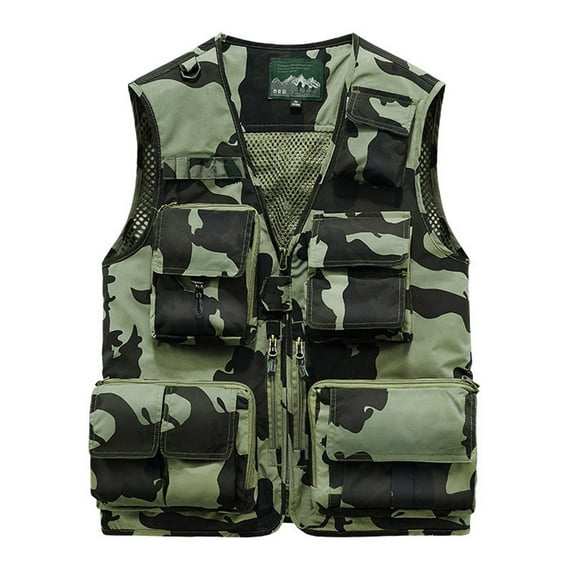Leesechin Men's Vests Clearance Big and Tall Jackets Sports Multi-bag Casual Quick-drying Vest Mountaineering Tooling Outdoor Vest Jackets