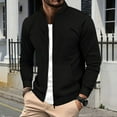 thumbnail image 1 of Leesechin Men's Waffle Zip Up Jacket Soild Casual Lightweight Baseball Jackets with Pockets for Fall Winter, 1 of 9