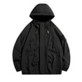 thumbnail image 1 of Leesechin Men's Work Jackets Flannel Lined Insulated Cotton Workwear Hooded Winter Coats, 1 of 6