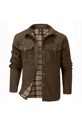 Mens Casual Jacket Wool Blend Button Down Lapel Retro Fall Winter Trucker Coat