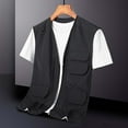 thumbnail image 1 of Leesechin Mens Casual Lightweight Travel Vest Summer Utility Safari Vest Sleeveless Jackets for Travel Hiking Fishing, 1 of 4