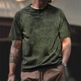 thumbnail image 1 of Leesechin Mens Cotton T-Shirts Short Sleeve Crew Neck Casual Shirts Breathable Workout Daily Tee Tops Army Green L, 1 of 7